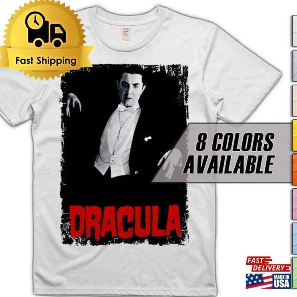 Dracula V12 Retro Horror Movie Mens Unisex Classic T-Shirt